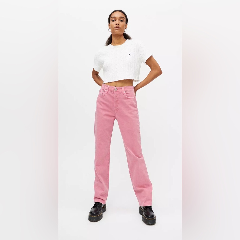 Urban Outfitters Pistola Cassie High rise Straight Leg Women's Jeans Flamingo 28
